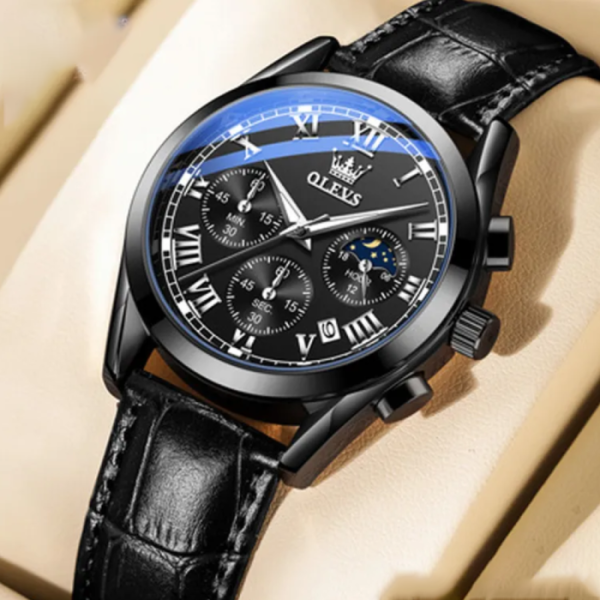 OLEVS Luxury Smart Fitness Wrist Watch- Full Black
