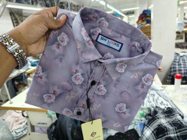 Luxury China Magnet Cotton Signature full Sleeve Print Shirt