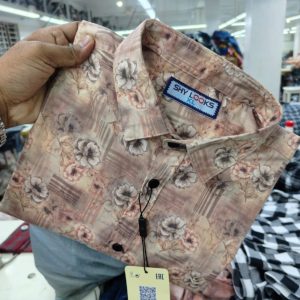 Luxury China Magnet Cotton Signature full Sleeve Print Shirt