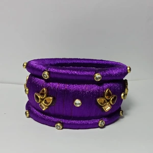 purple handmade bangles