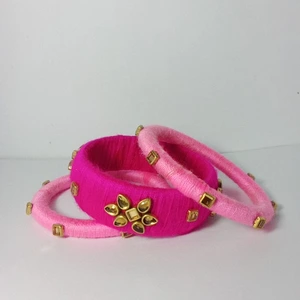 Pink handmade bangles