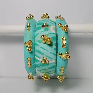 Turquoise touch handcrafted bangles