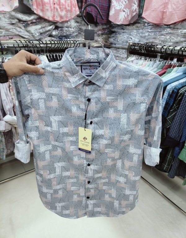 Pure Cotton full Sleeve Print Shirt