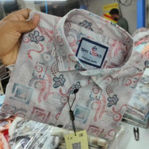 Premium full Sleeve China Magnet Print Shirt