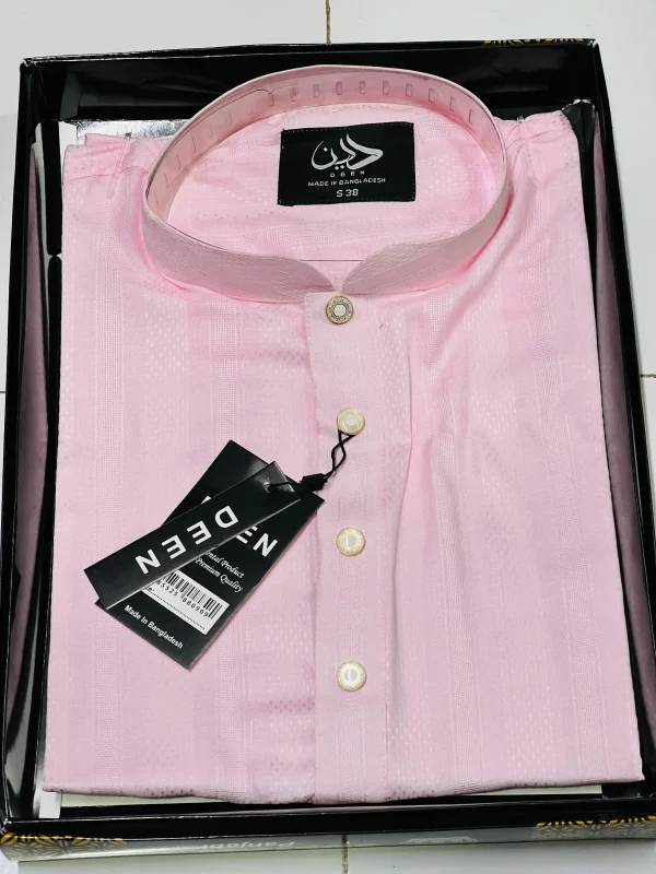 Men's Cotton Panjabi - Soft Pink Color